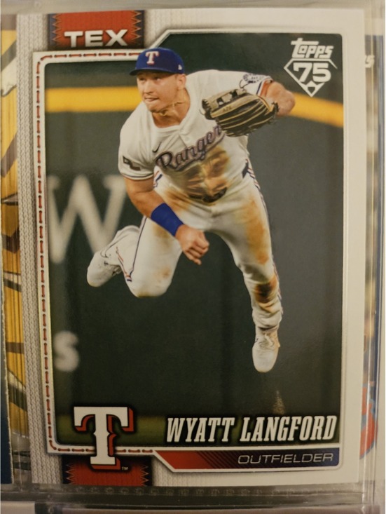 Topps | Toys | 226 Topps 75th Anniversary Wyatt Langford 383 Texas ...